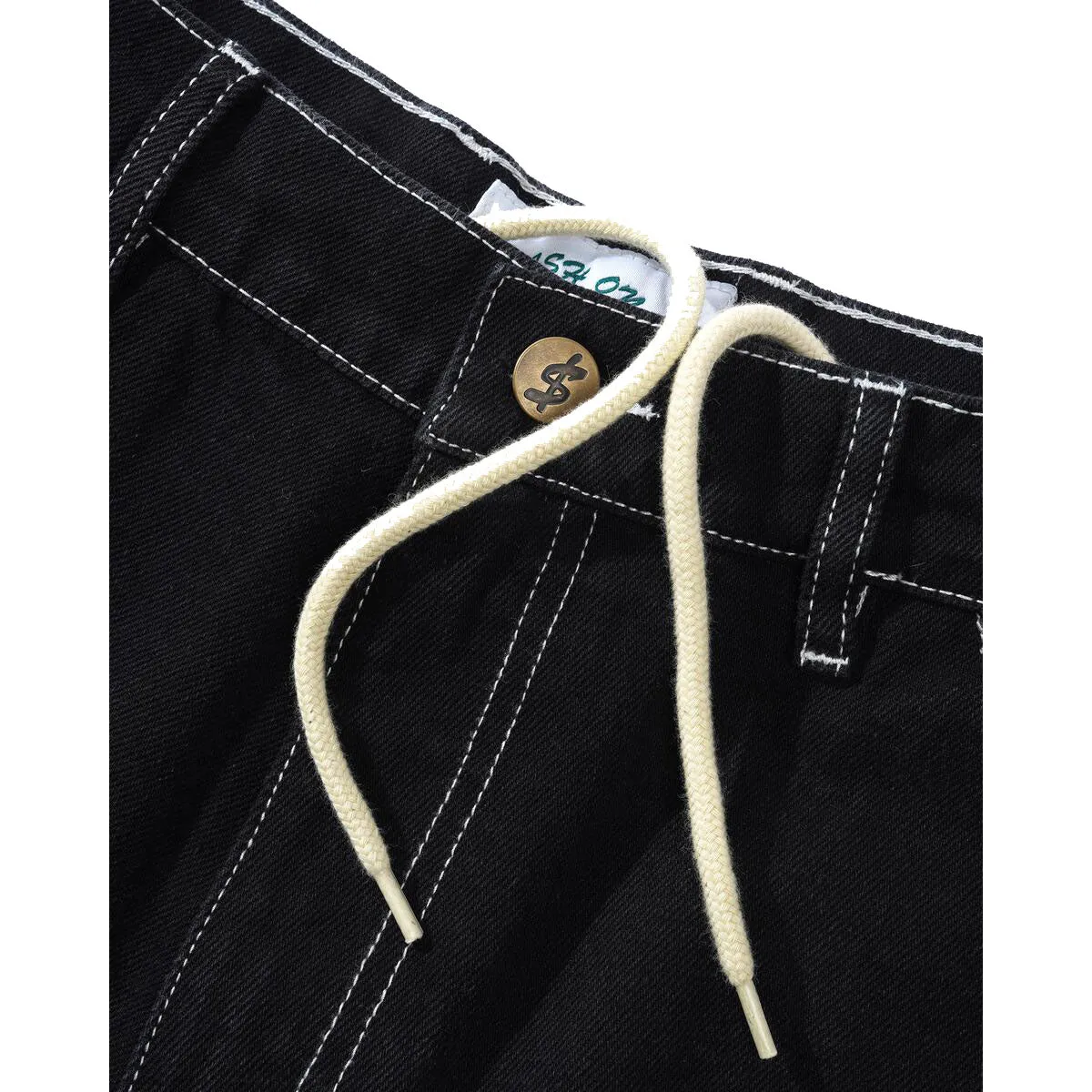 Cash Only - Athletics Denim Shorts Washed Black