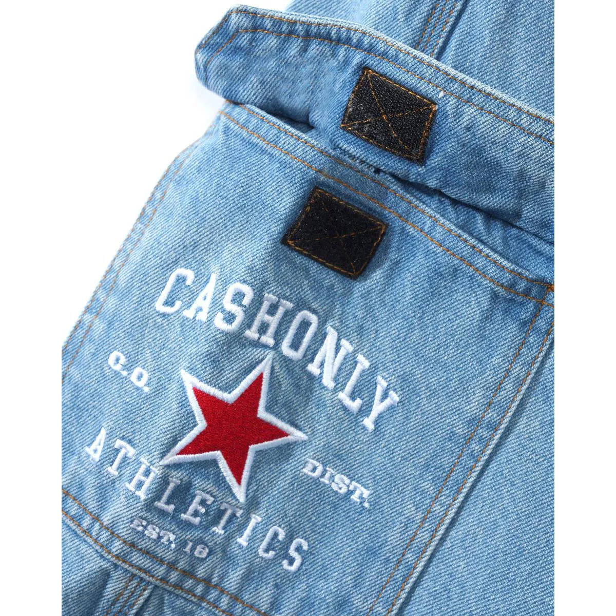 Cash Only - Athletics Denim Shorts Washed Indigo
