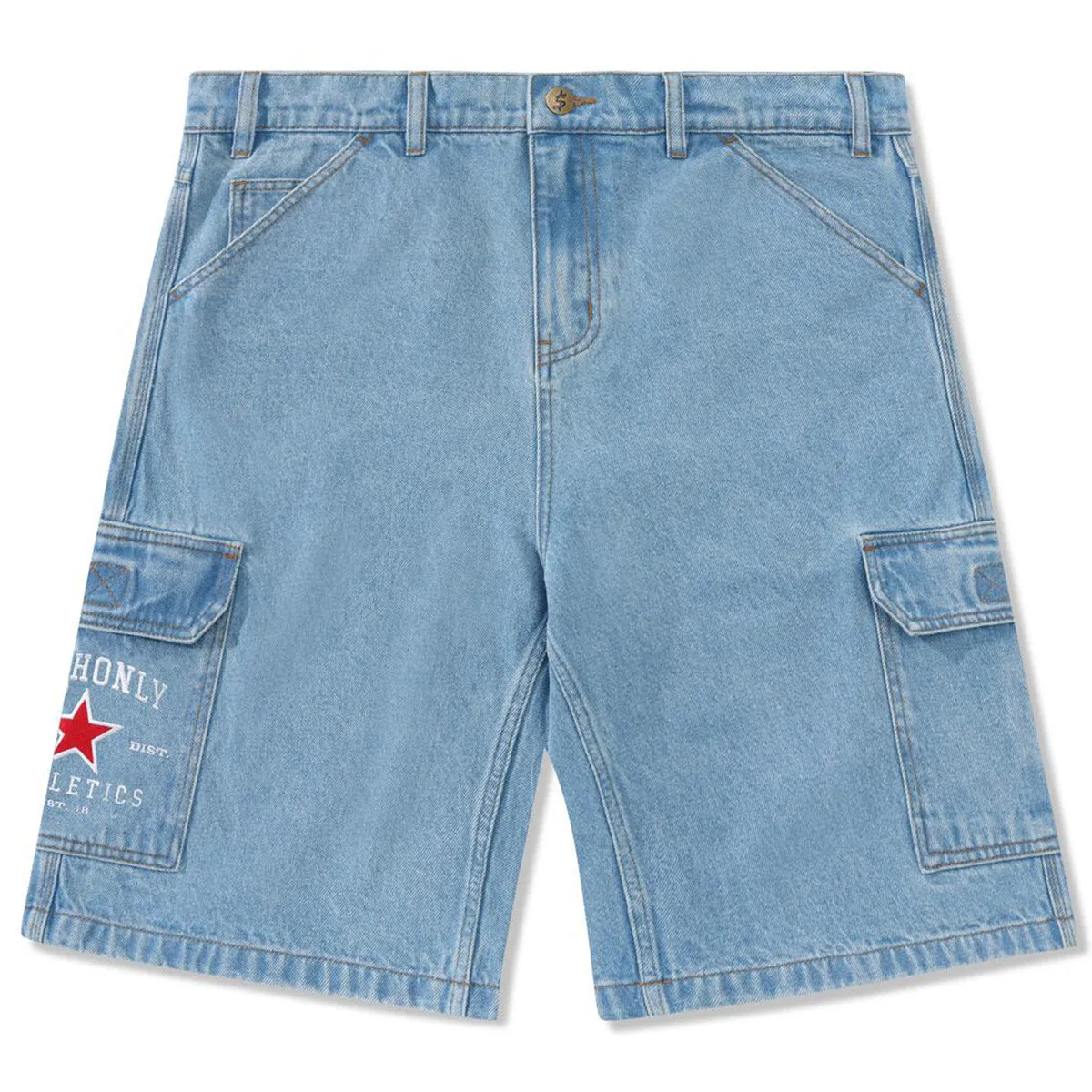 Cash Only - Athletics Denim Shorts Washed Indigo