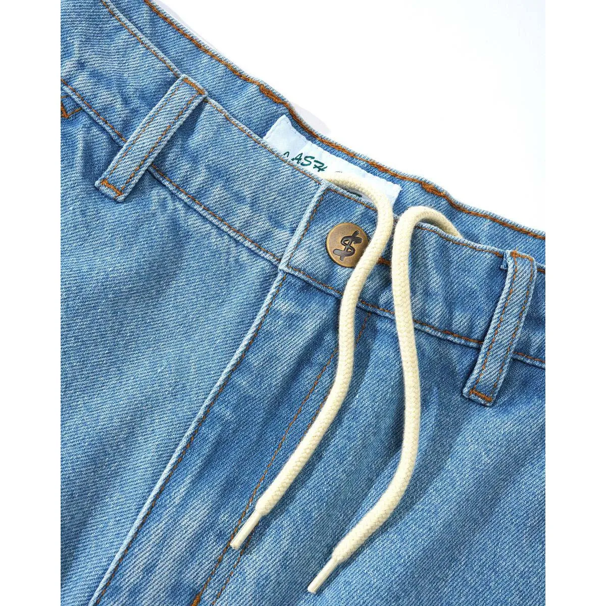 Cash Only - Athletics Denim Shorts Washed Indigo