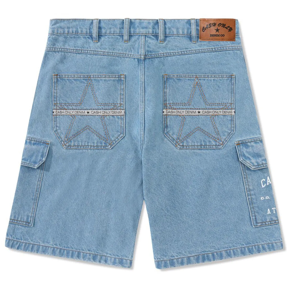 Cash Only - Athletics Denim Shorts Washed Indigo