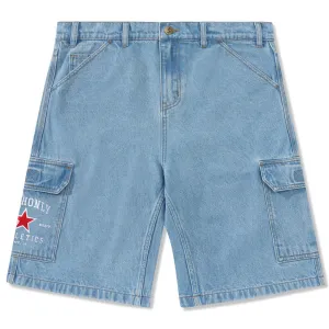 Cash Only - Athletics Denim Shorts Washed Indigo