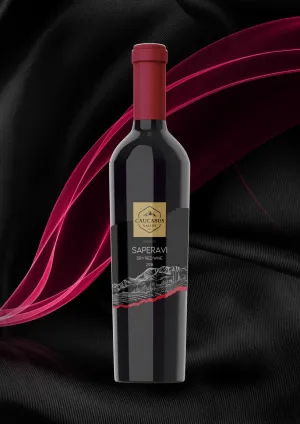 CAUCASUS VALLEY GEORGIAN SAPERAVI RED DRY WINE 0.75l