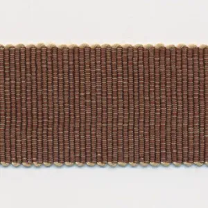 Chambray Grosgrain Ribbon #14 Beige & Smoke Brown