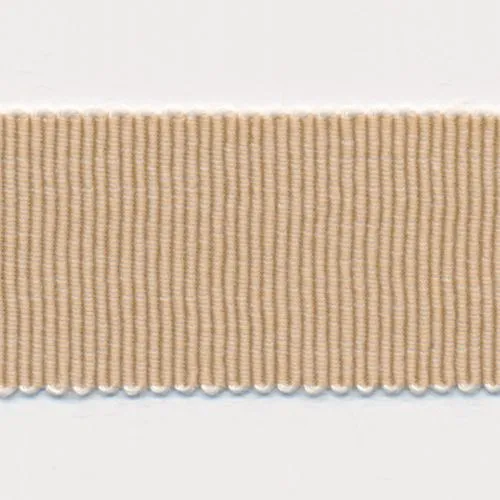 Chambray Grosgrain Ribbon #3 Off White & Peanuts