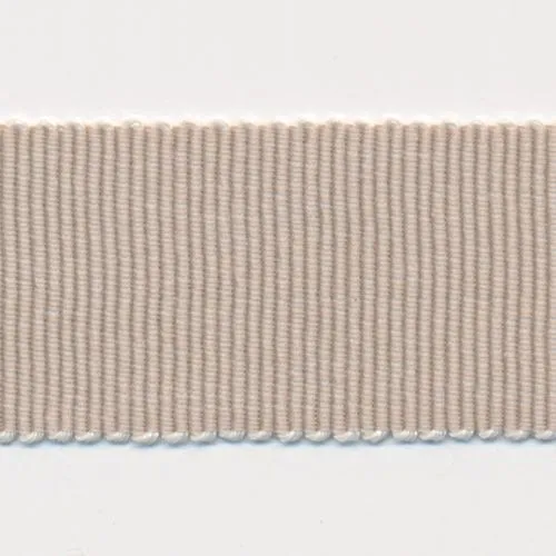 Chambray Grosgrain Ribbon #4 Off White & Beige