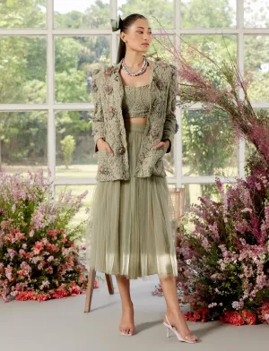 Charlotte almond blazer and tulle skirt set