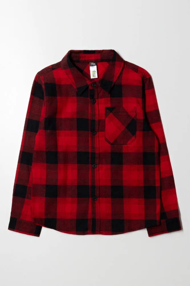 Check Shirt Black & Red
