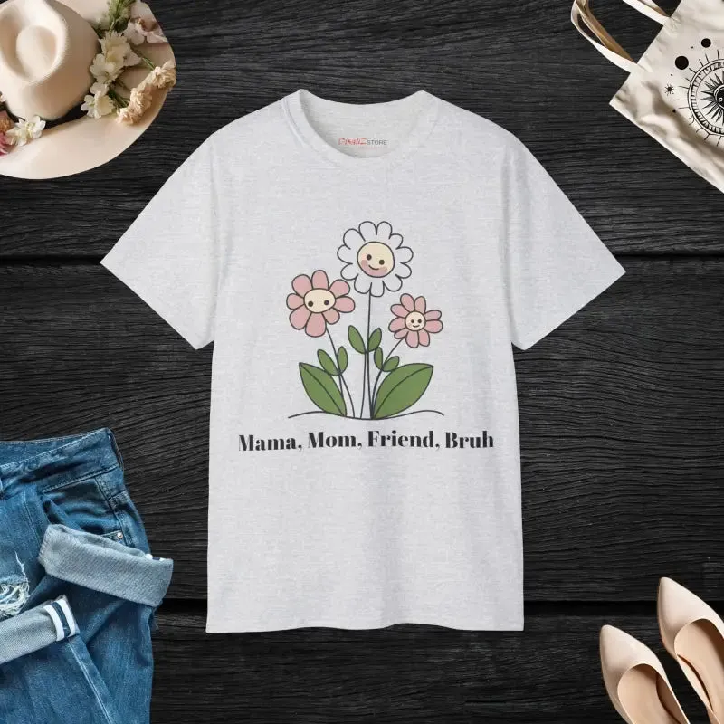 Chic Modern Fashion Unisex Cotton Tee for Moms