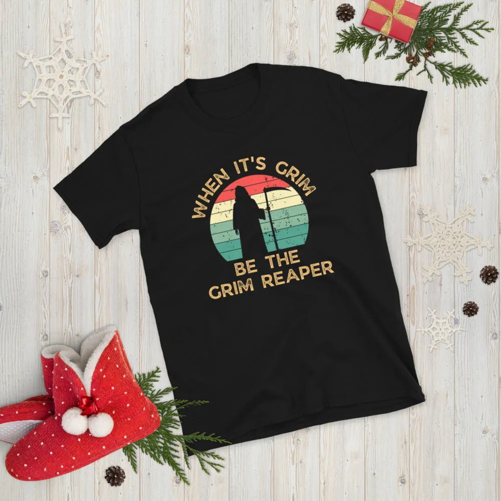 Chiefs Grim Reaper Short-Sleeve Unisex T-Shirt, When It's Grim, Be The Grim Reaper Retro Vintage Shirt