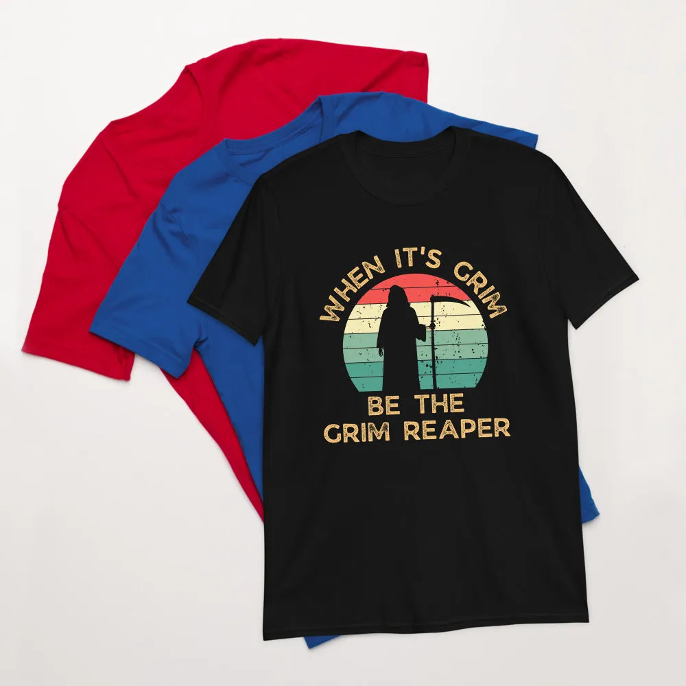 Chiefs Grim Reaper Short-Sleeve Unisex T-Shirt, When It's Grim, Be The Grim Reaper Retro Vintage Shirt