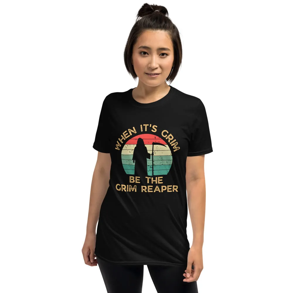 Chiefs Grim Reaper Short-Sleeve Unisex T-Shirt, When It's Grim, Be The Grim Reaper Retro Vintage Shirt
