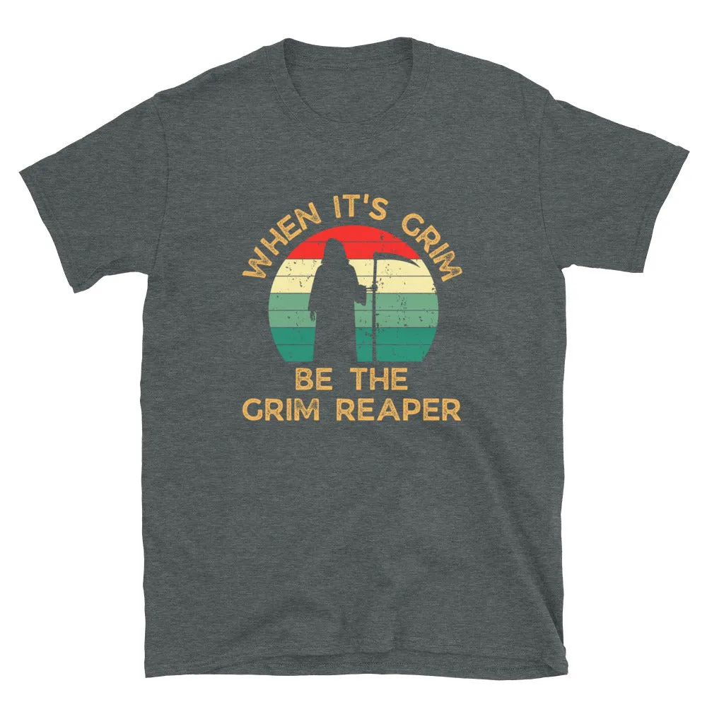 Chiefs Grim Reaper Short-Sleeve Unisex T-Shirt, When It's Grim, Be The Grim Reaper Retro Vintage Shirt