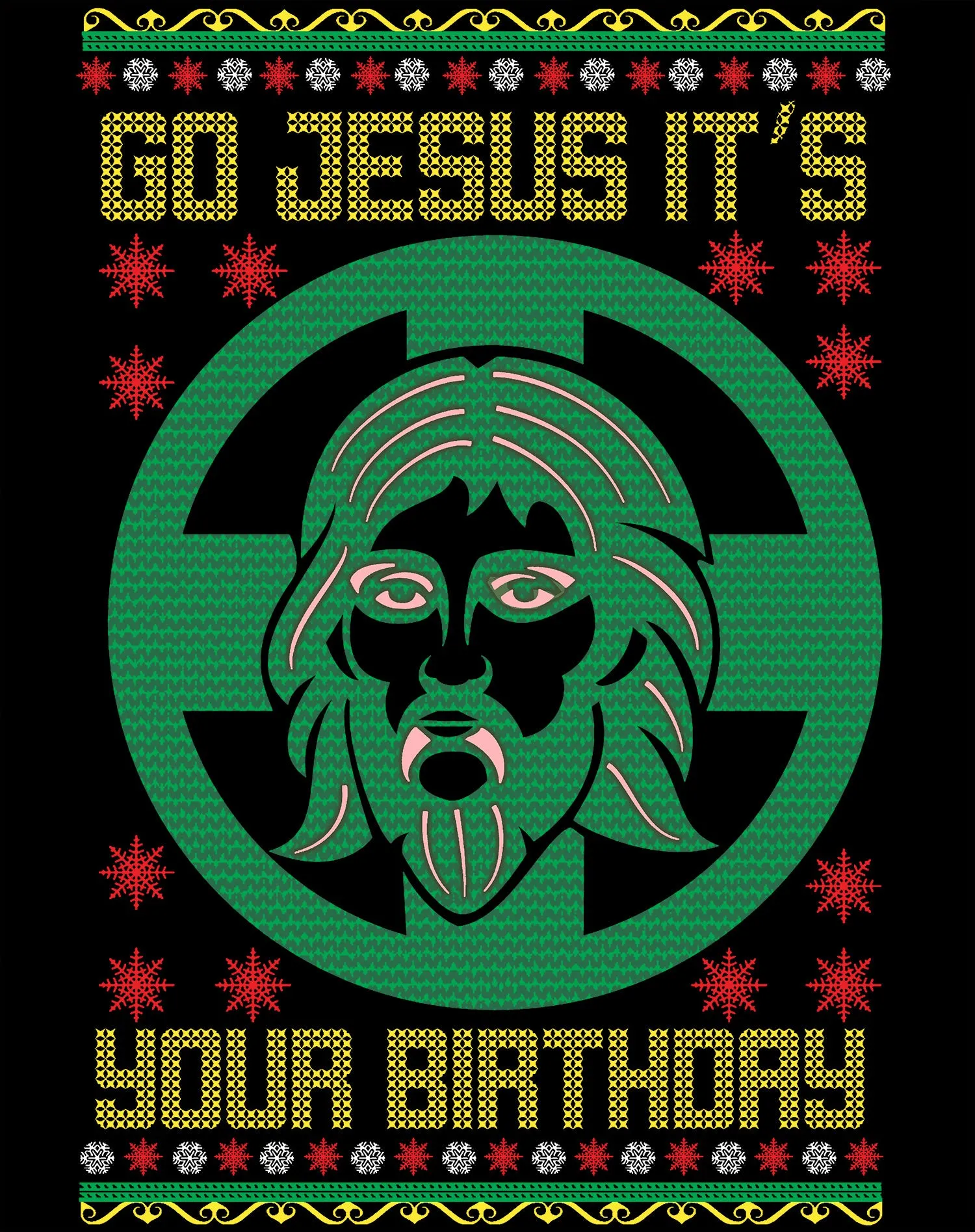Christmas Go Jesus Its Your Birthday Meme Funny Ugly Xmas Men's T-Shirt