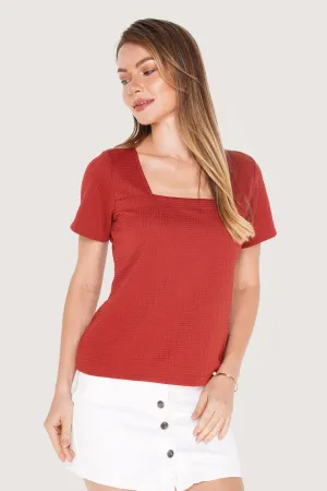 Closet Staples Textured Square Neck Tee
