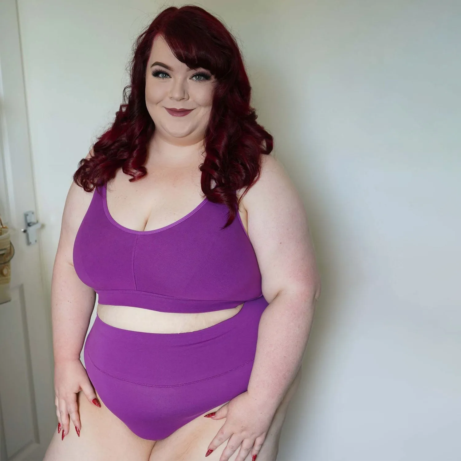 Comfort Cotton Bra - Grape Escape