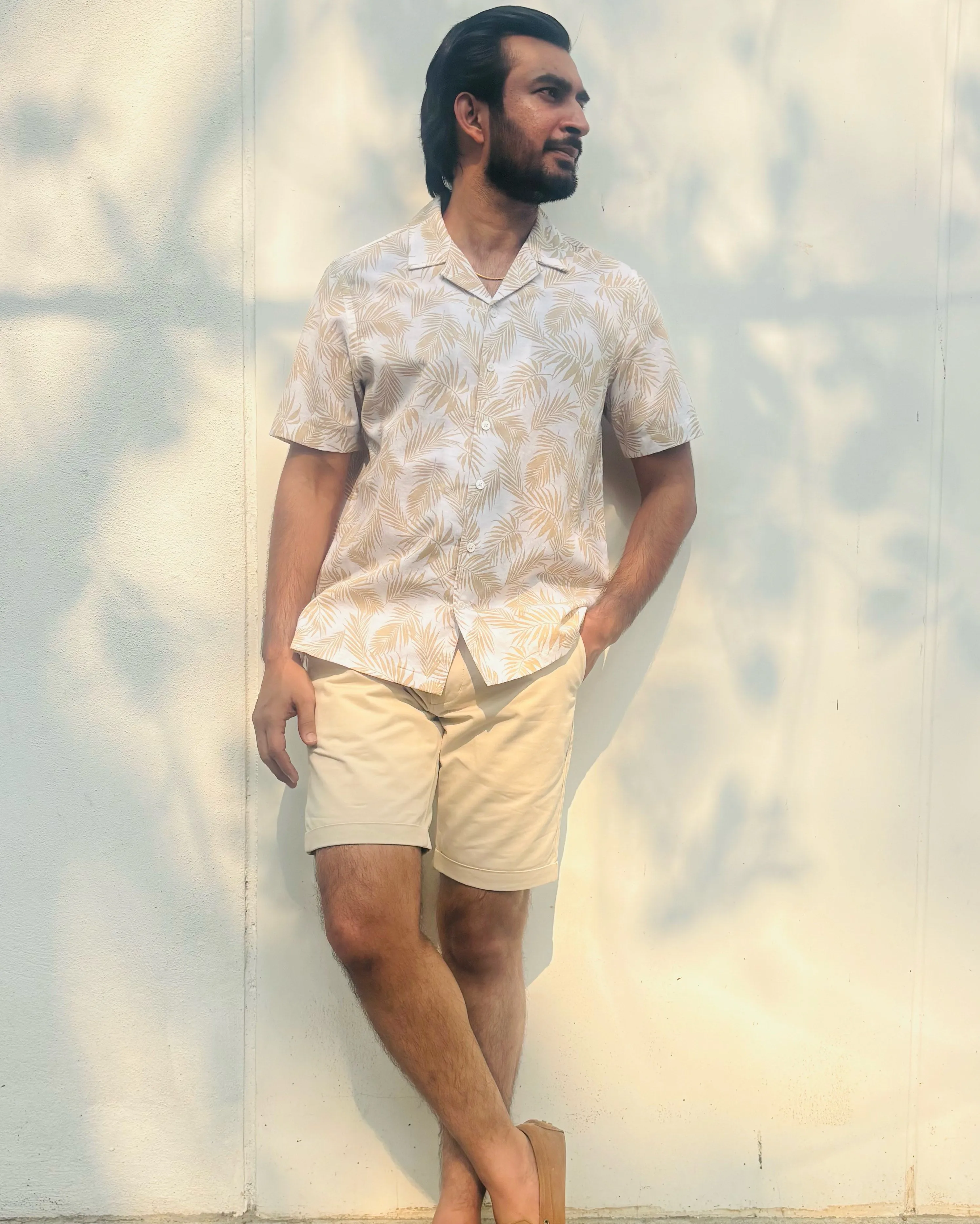 Corfu in Printed Midweight Linen Cotton