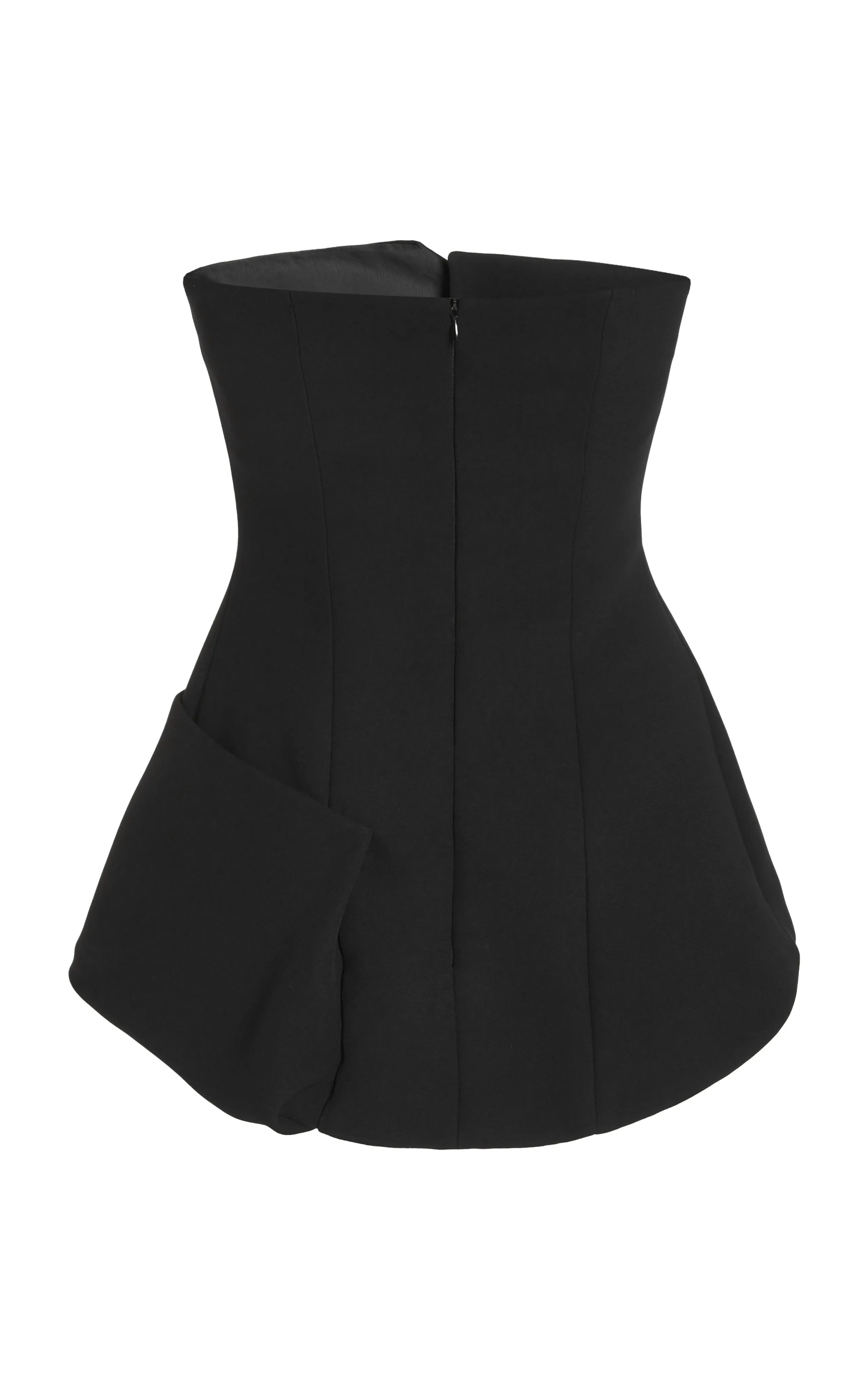 Corseted Tuxedo Top Black