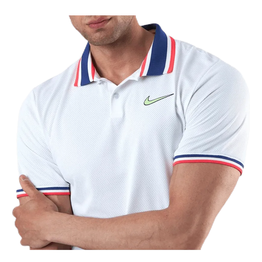 Court Slam Polo White/Green