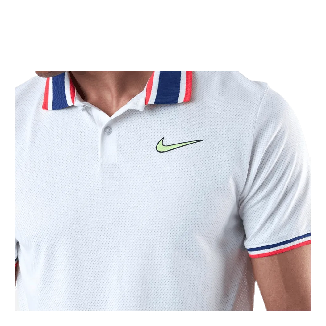 Court Slam Polo White/Green