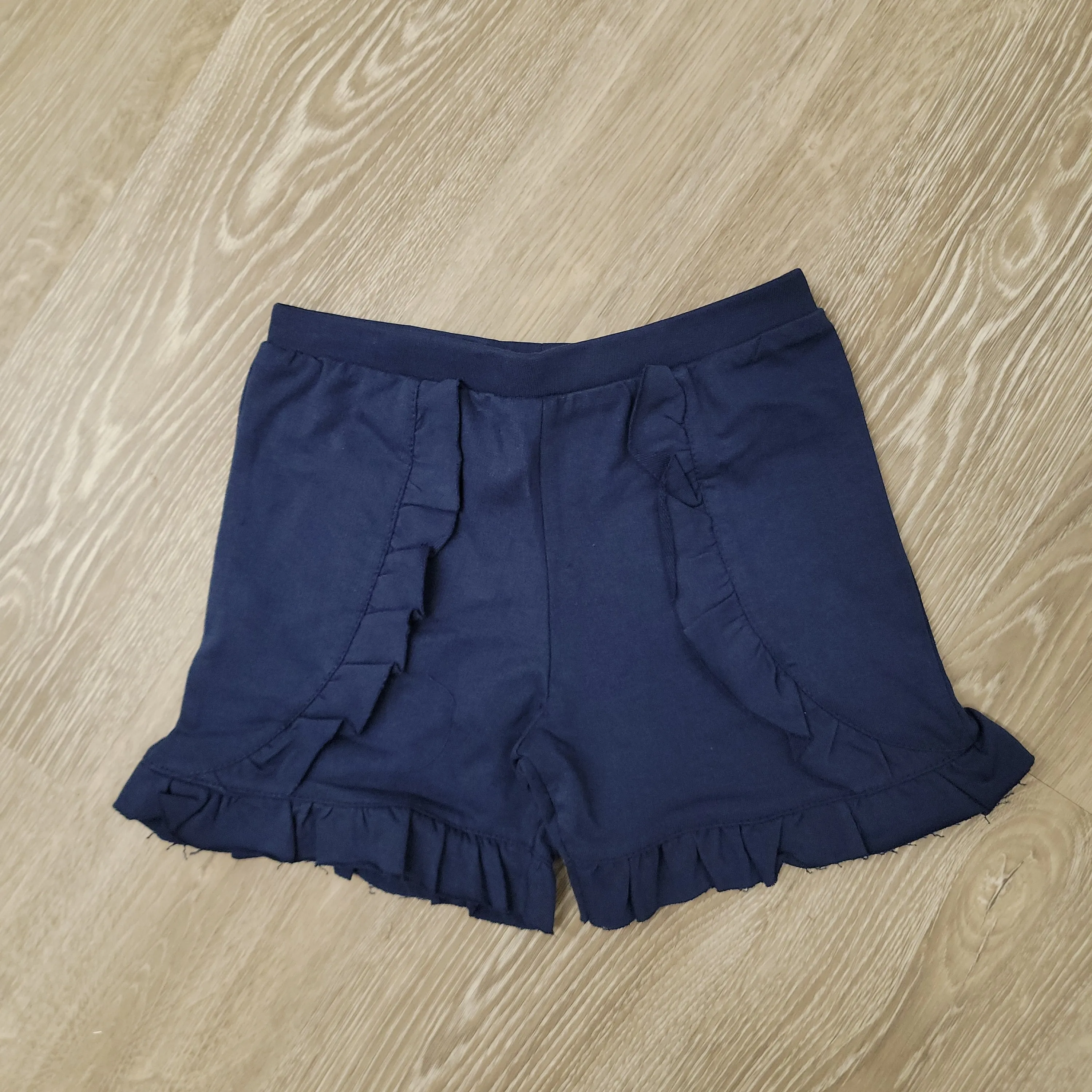 CR Kids Ruffle Terry Shorts - Navy