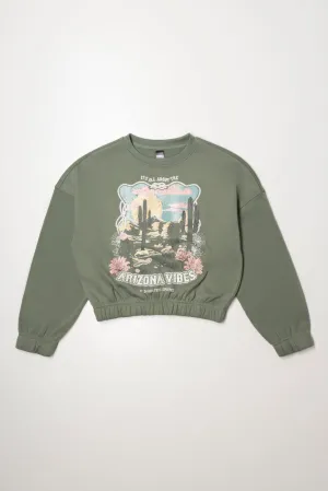 Crew Neck Tracktop Green