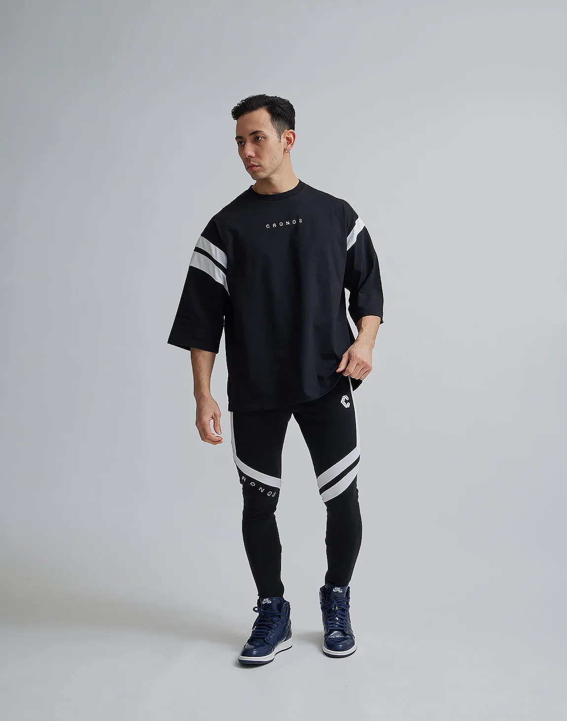 CRONOS LINE OVERSIZE T-SHIRTS【BLACK】