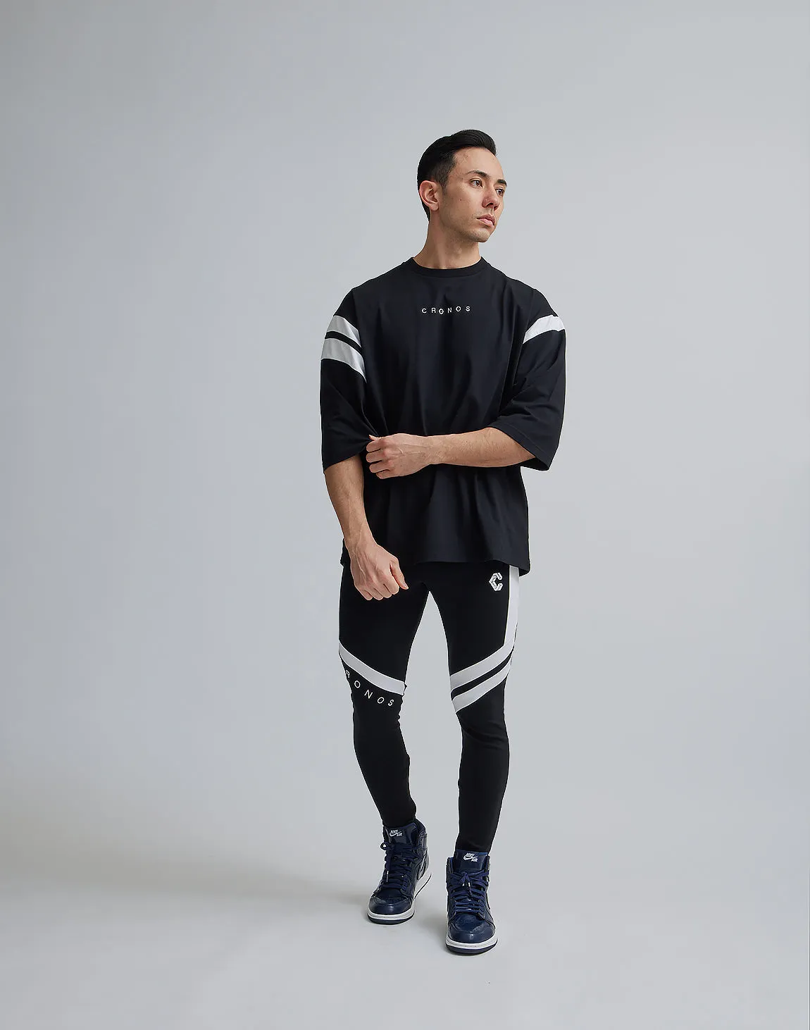 CRONOS LINE OVERSIZE T-SHIRTS【BLACK】