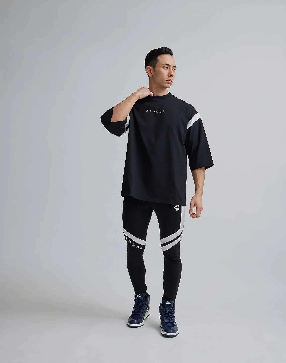 CRONOS LINE OVERSIZE T-SHIRTS【BLACK】