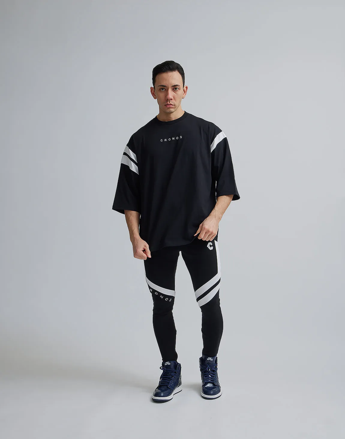 CRONOS LINE OVERSIZE T-SHIRTS【BLACK】