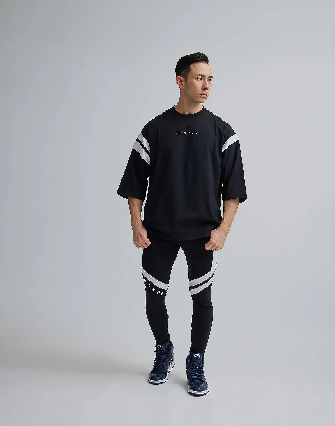 CRONOS LINE OVERSIZE T-SHIRTS【BLACK】
