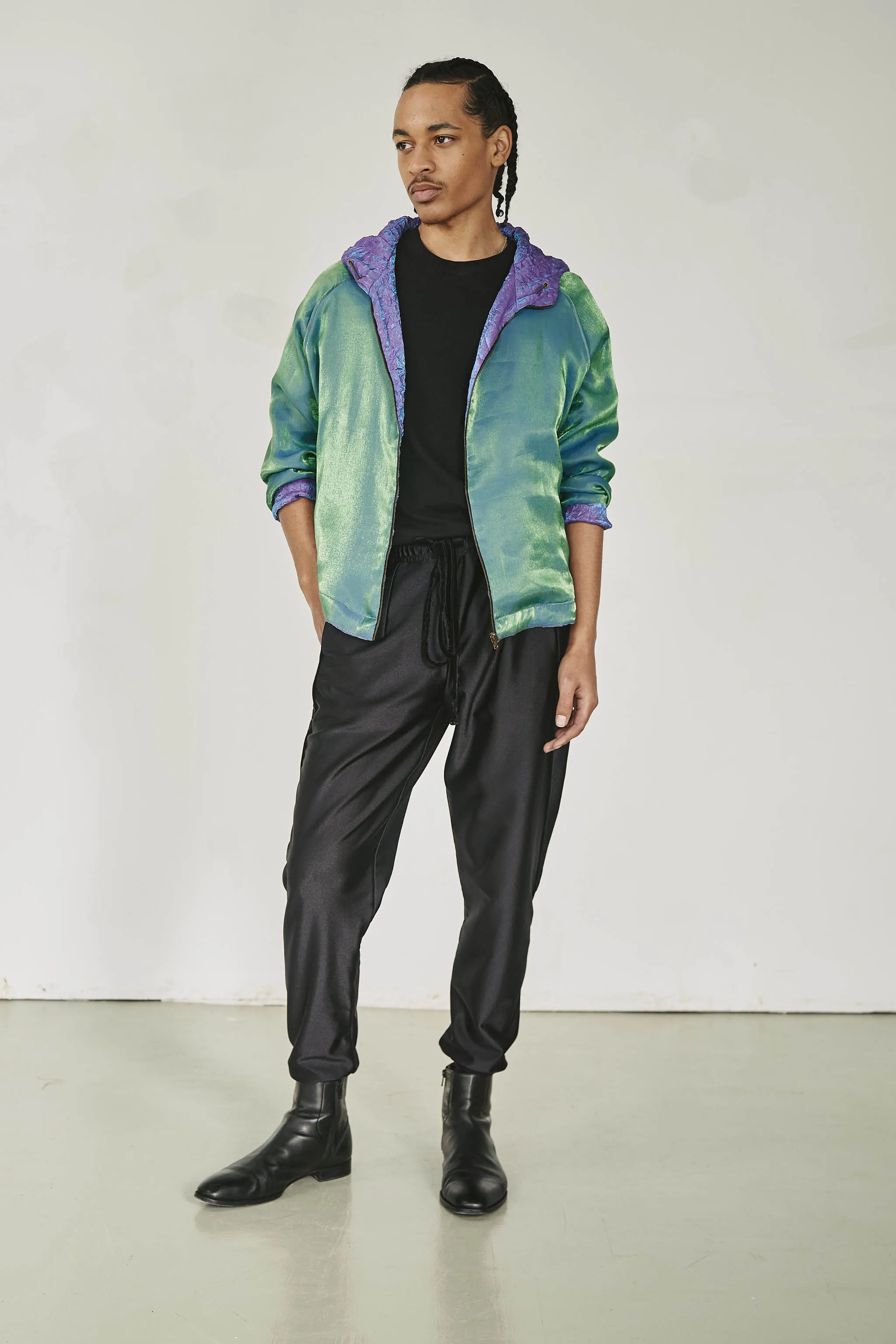 Crushed Iridescent Reversible Hoodie - Made To Order