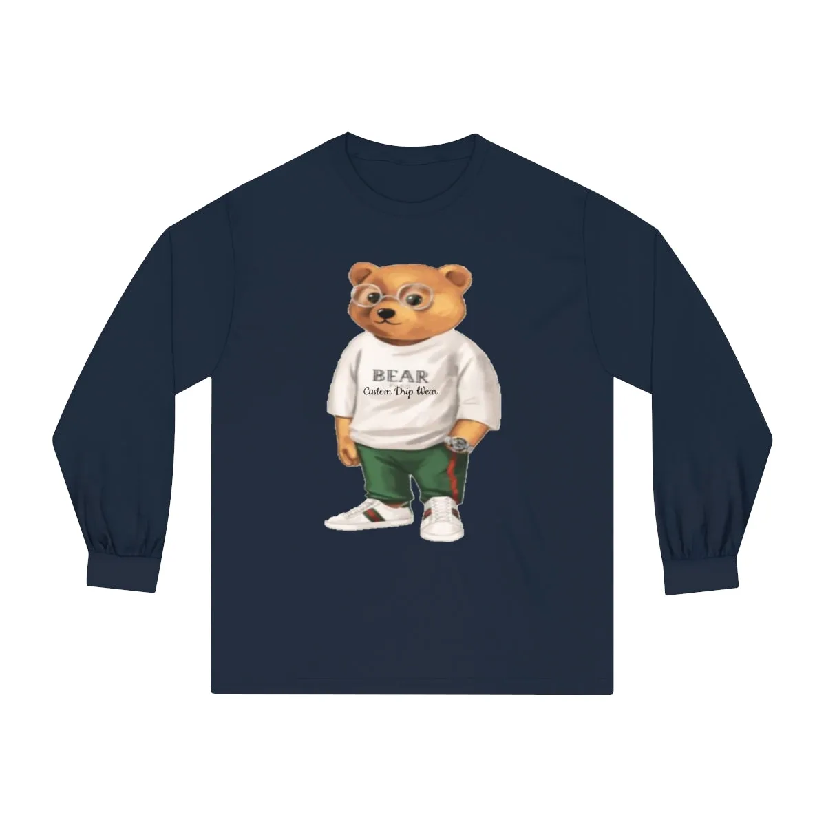 Custom Drip Classic Long Sleeve Bear T-Shirt