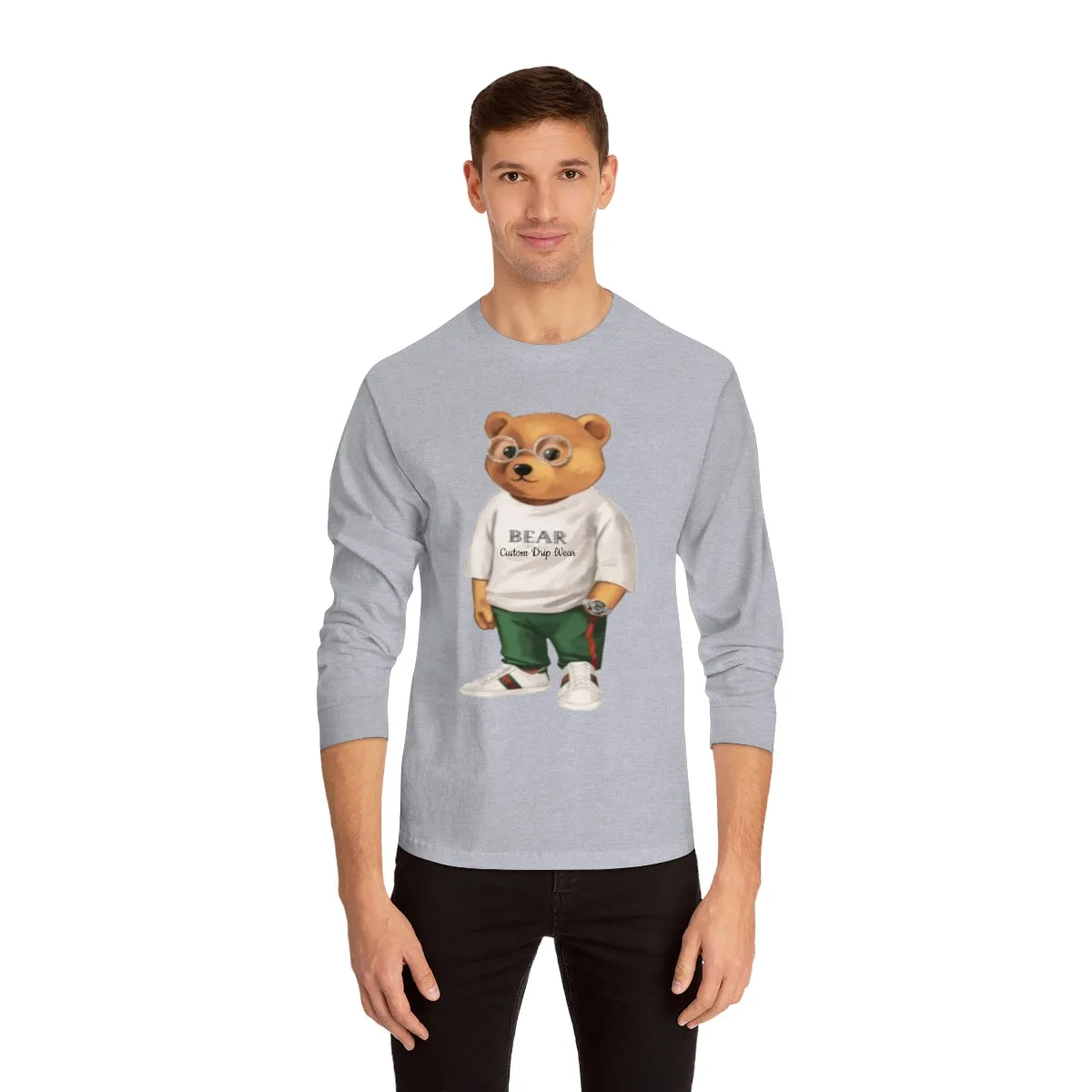 Custom Drip Classic Long Sleeve Bear T-Shirt