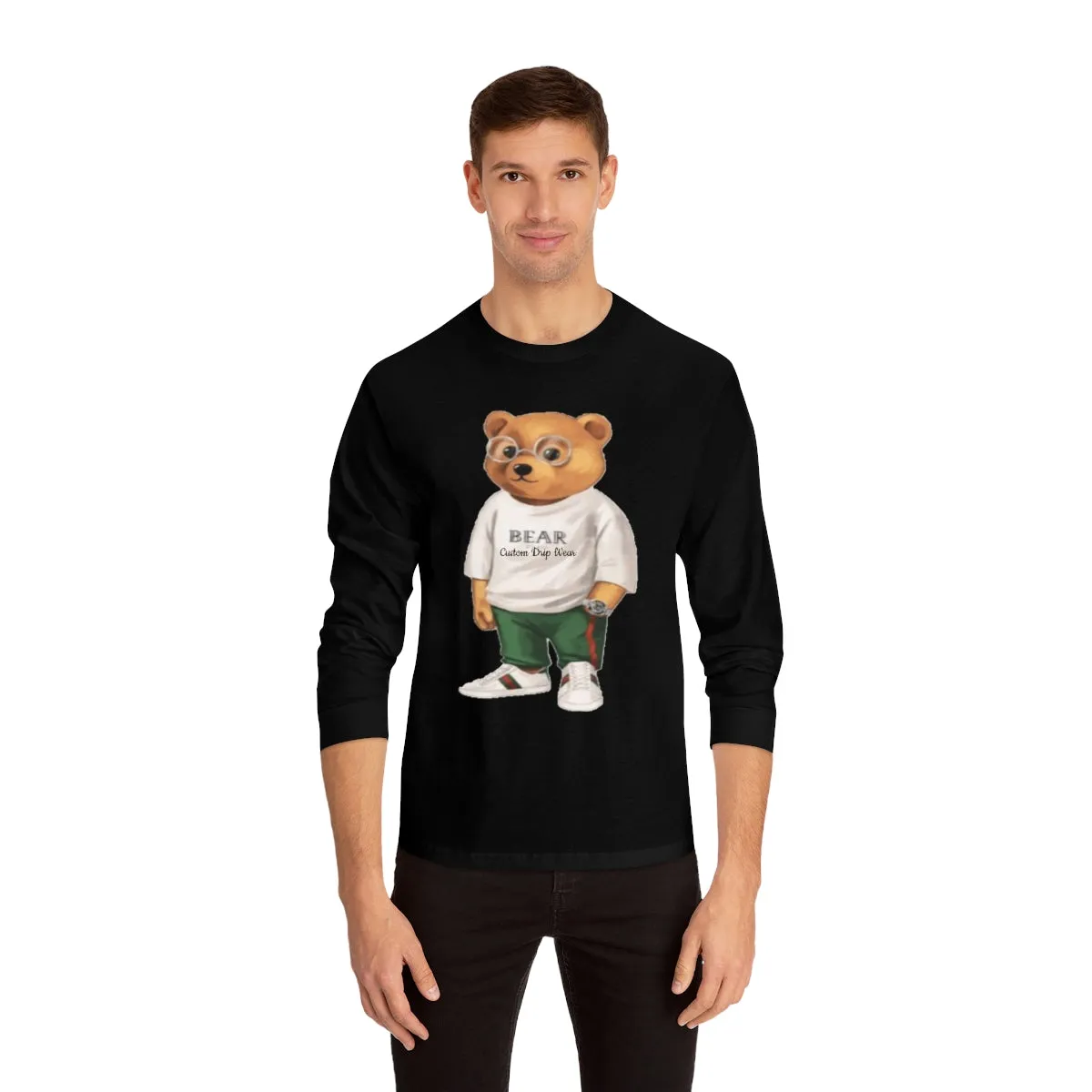 Custom Drip Classic Long Sleeve Bear T-Shirt
