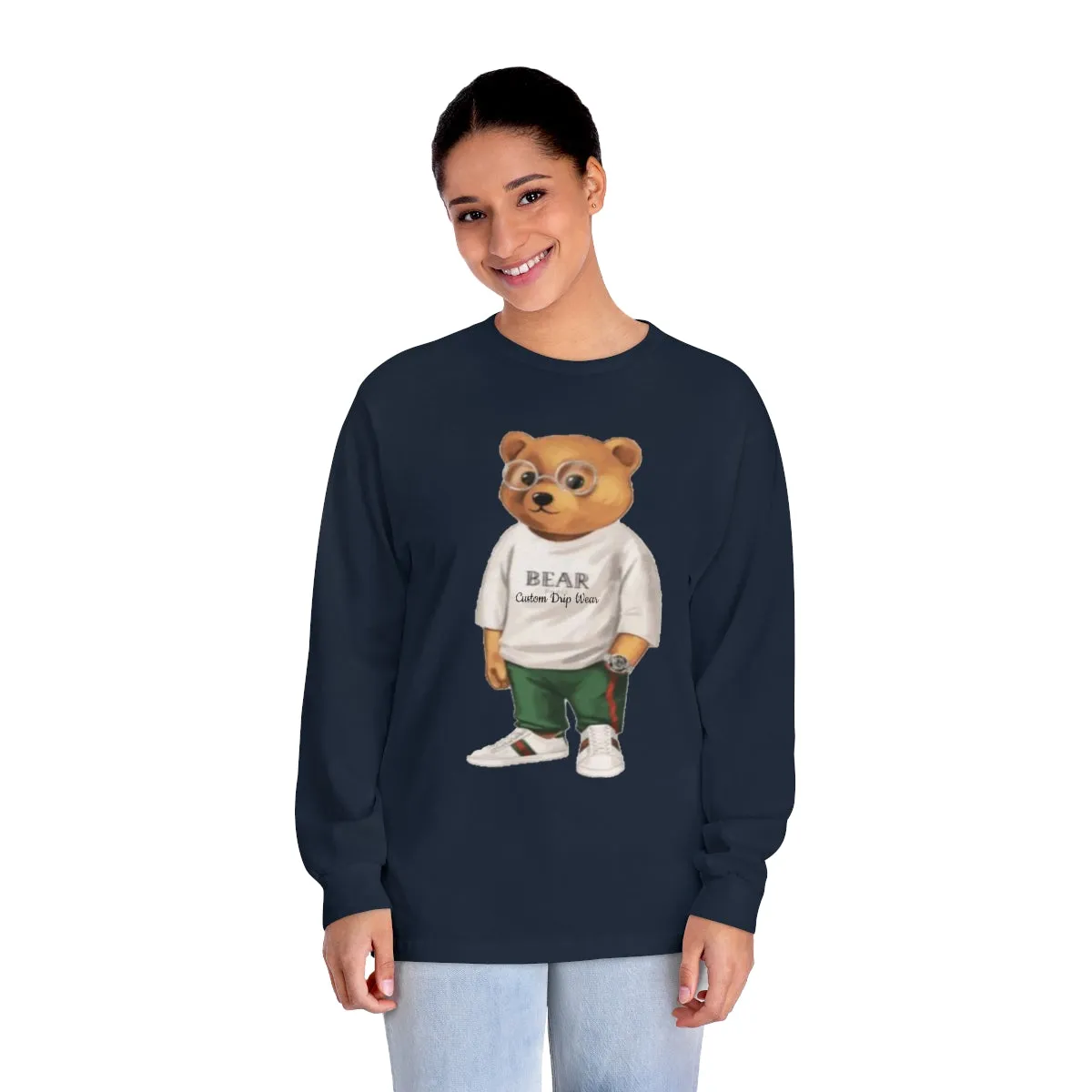 Custom Drip Classic Long Sleeve Bear T-Shirt