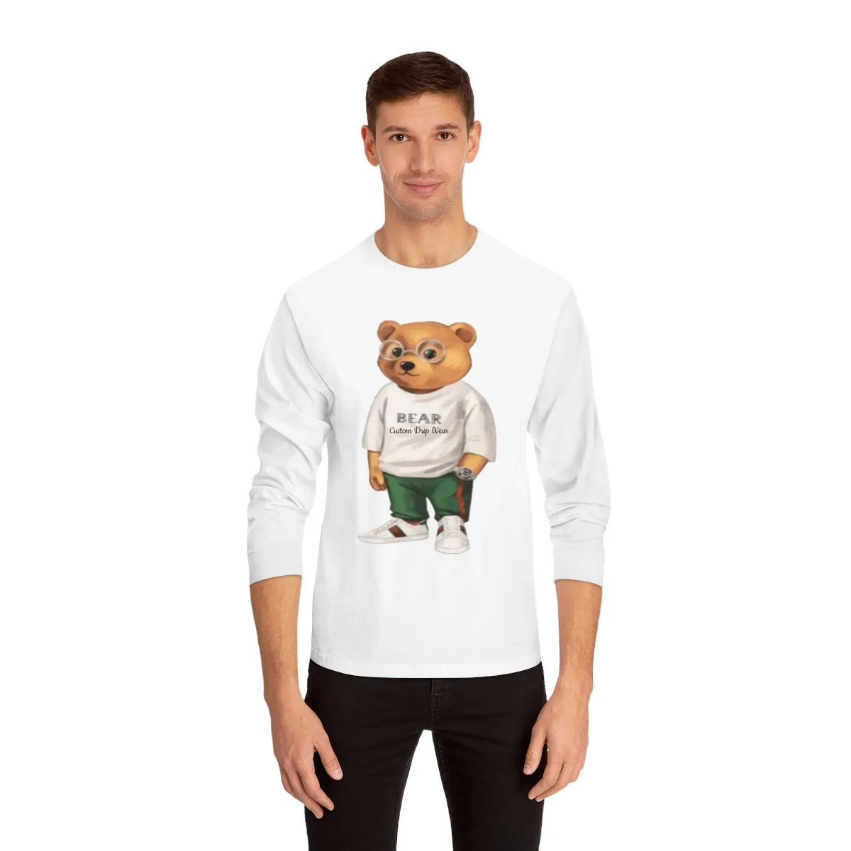 Custom Drip Classic Long Sleeve Bear T-Shirt