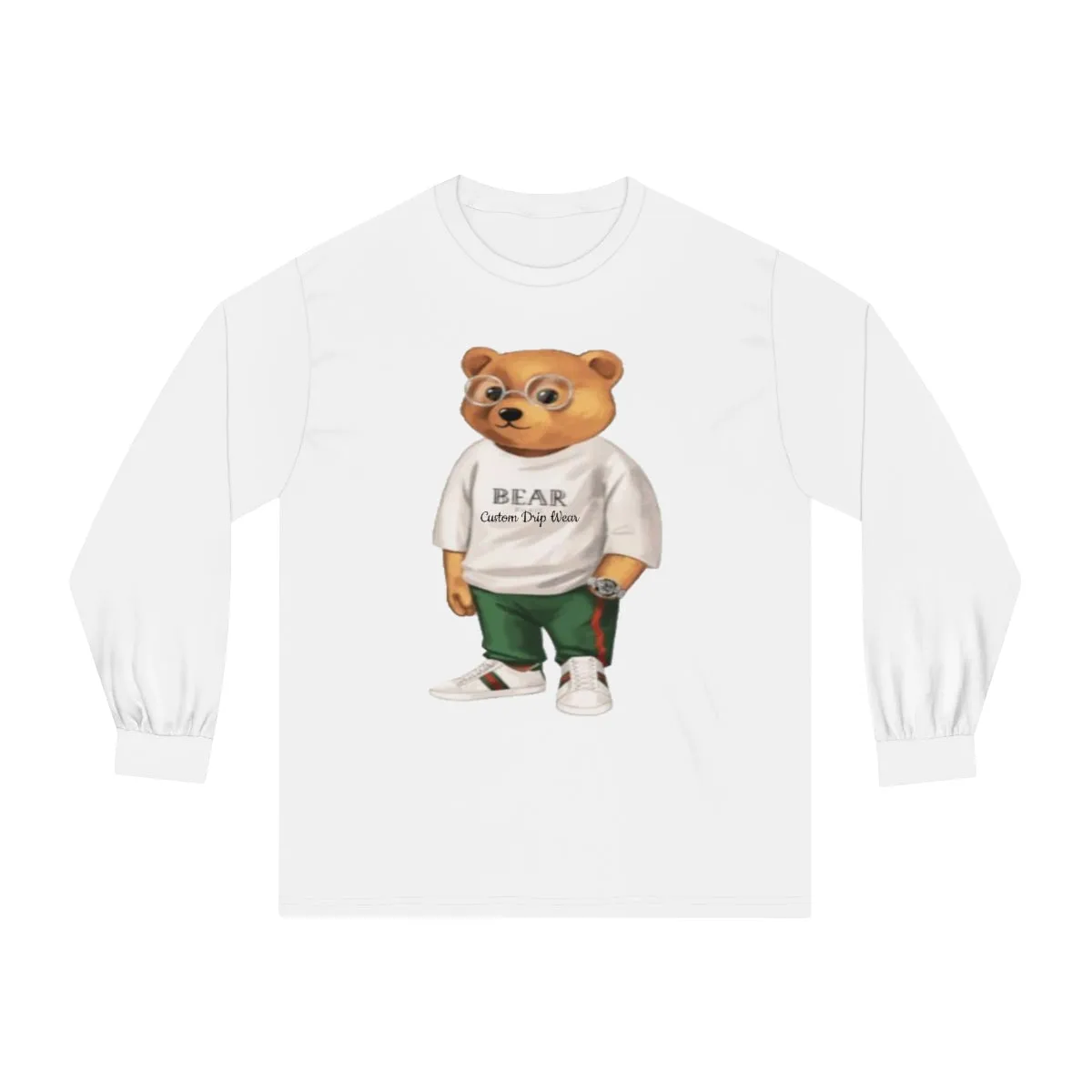 Custom Drip Classic Long Sleeve Bear T-Shirt