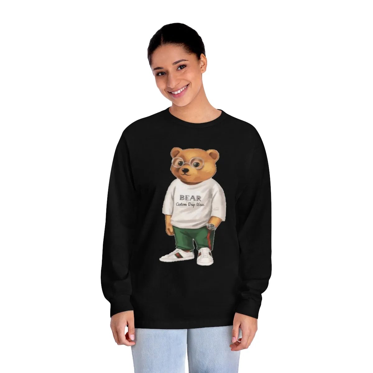 Custom Drip Classic Long Sleeve Bear T-Shirt