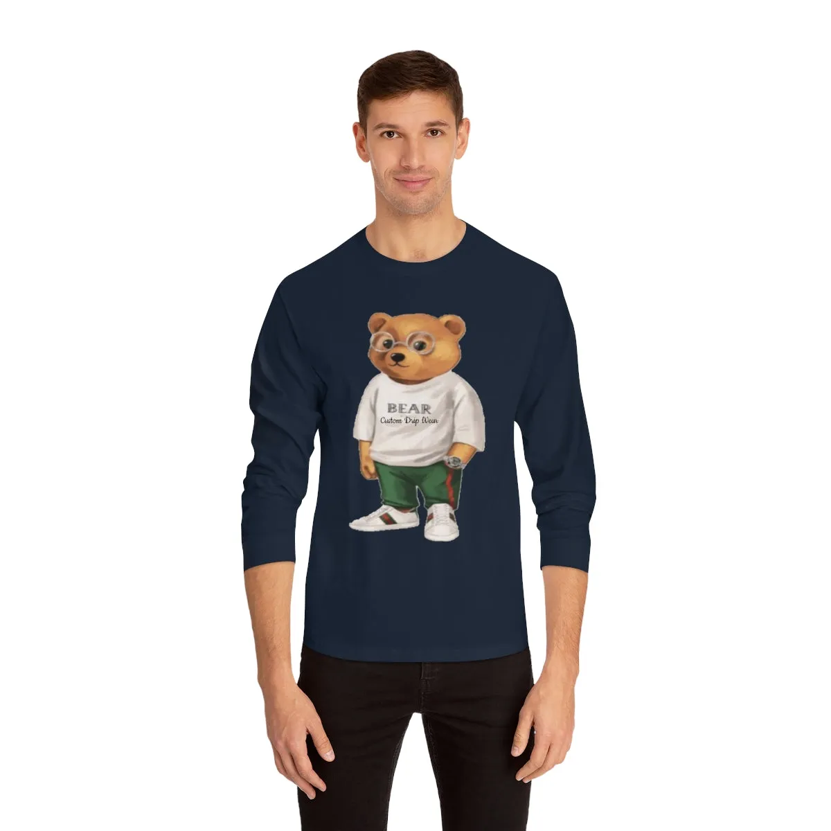 Custom Drip Classic Long Sleeve Bear T-Shirt