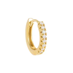 CZ Cartilage Huggie Earring 14K