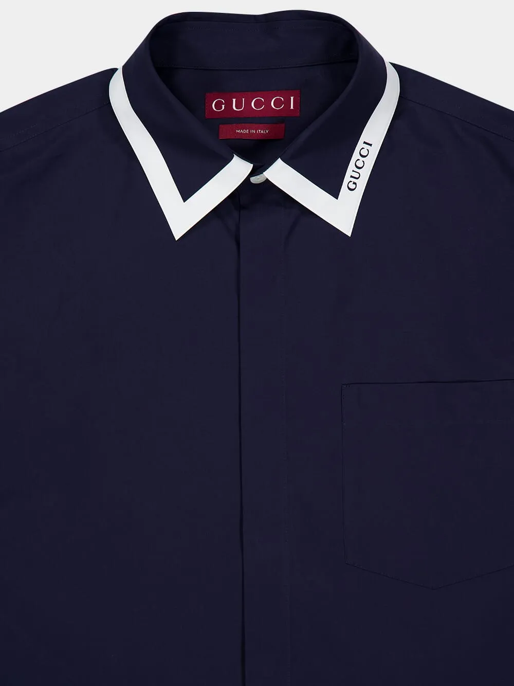 Dark Blue Heavy Poplin Cotton Shirt
