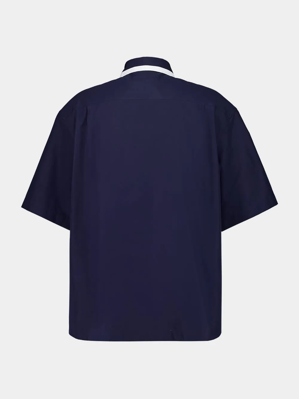 Dark Blue Heavy Poplin Cotton Shirt