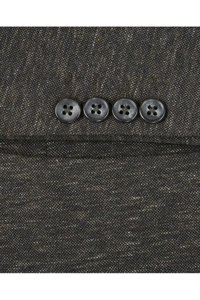 Dark Brown Textured Sports Jacket