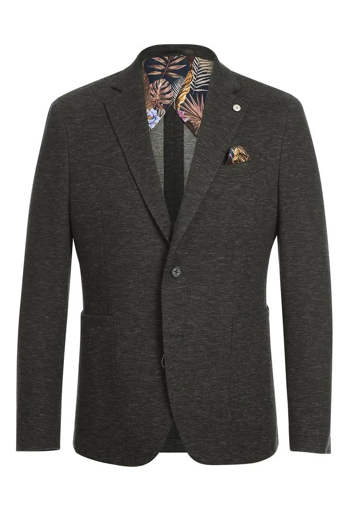 Dark Brown Textured Sports Jacket