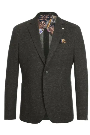Dark Brown Textured Sports Jacket