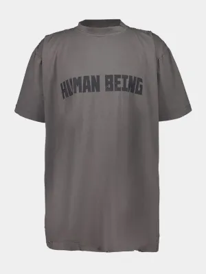 Dark Grey Human Being T-Shirt