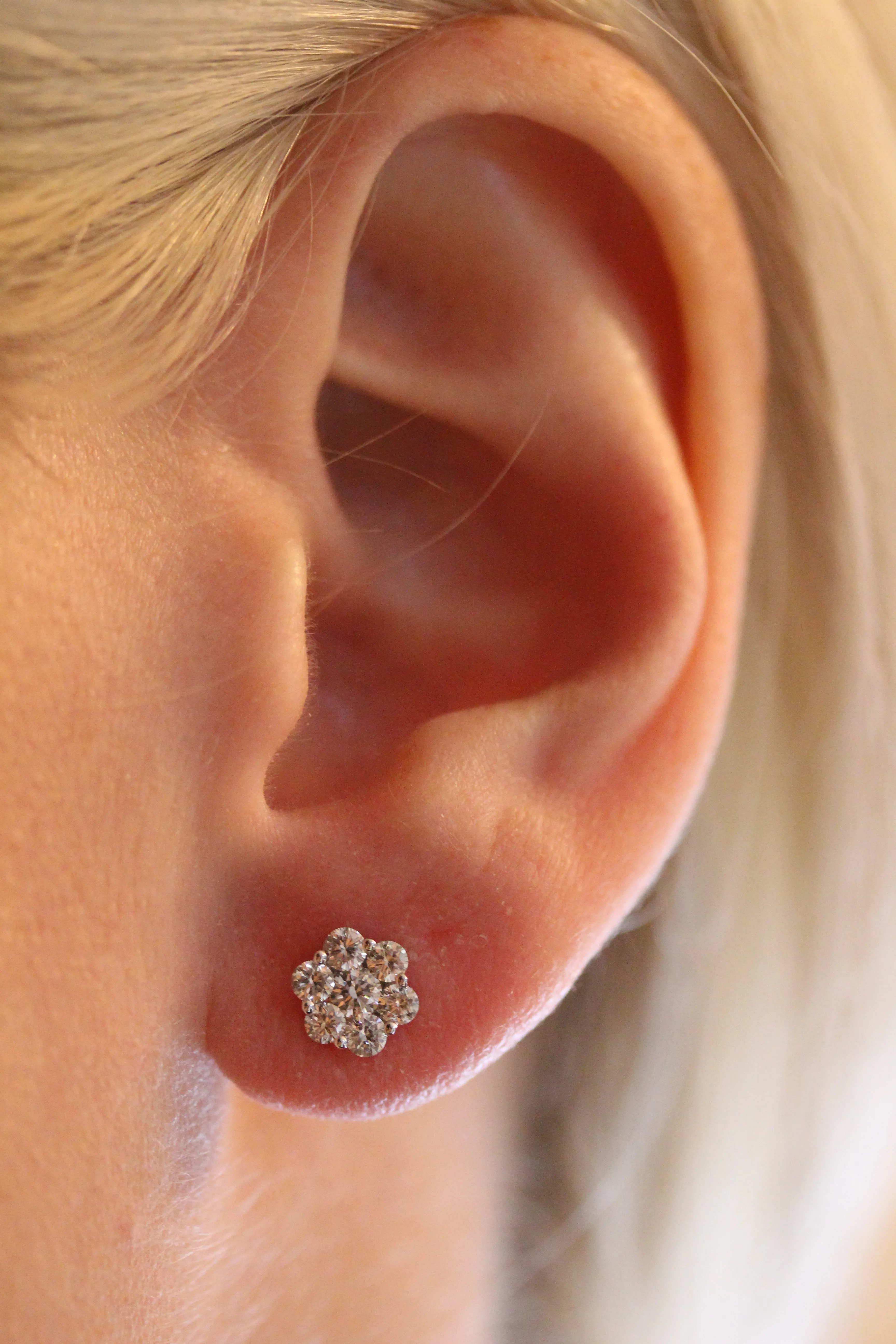 Diamond Cluster Earrings