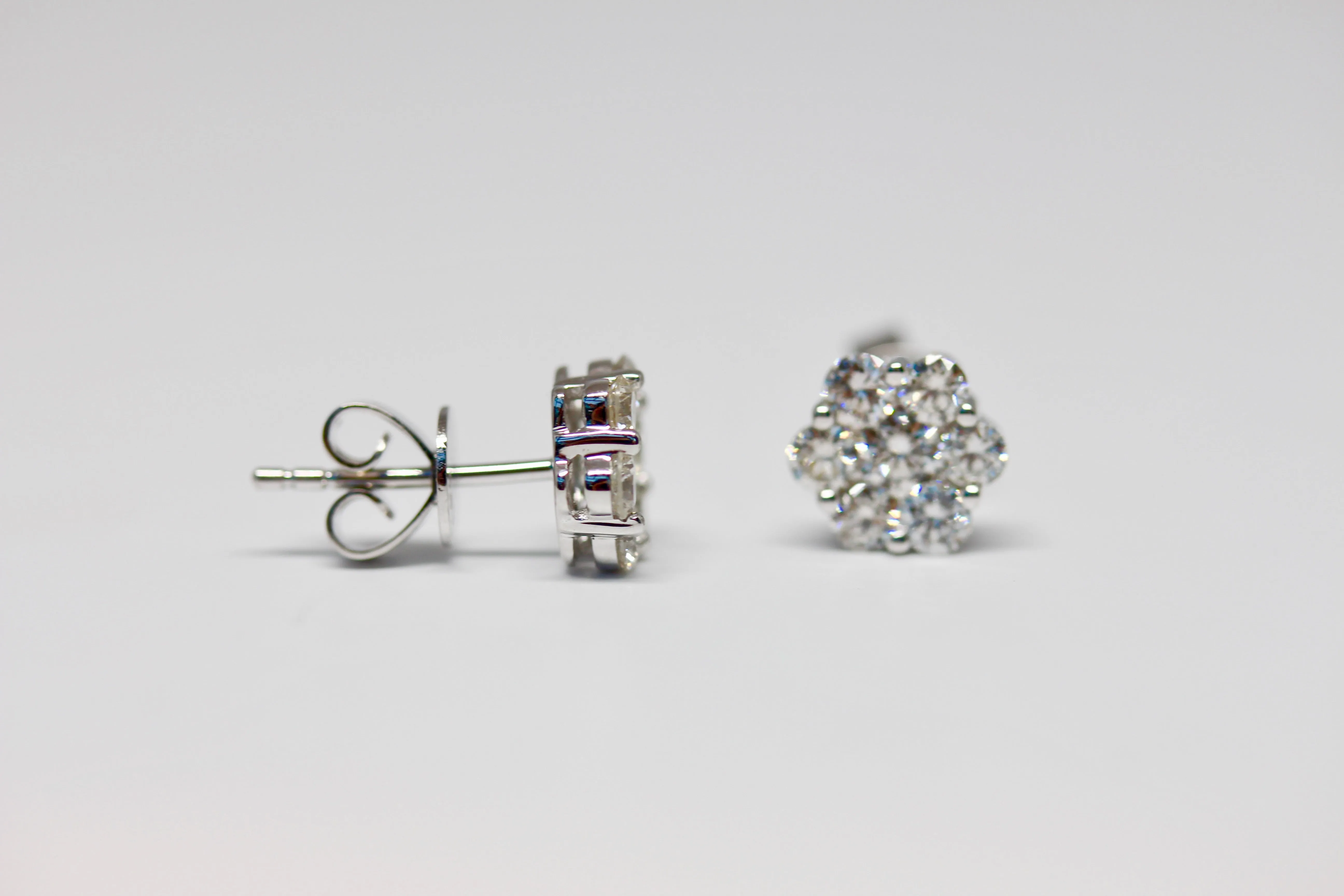Diamond Cluster Earrings