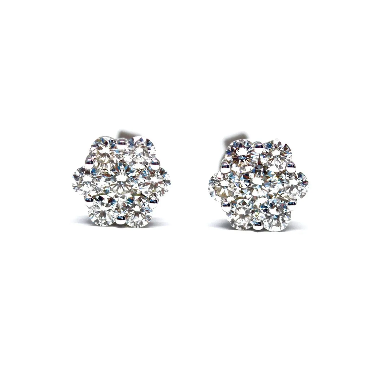 Diamond Cluster Earrings